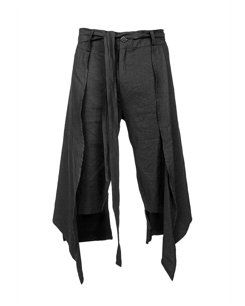 Double layered linen shorts