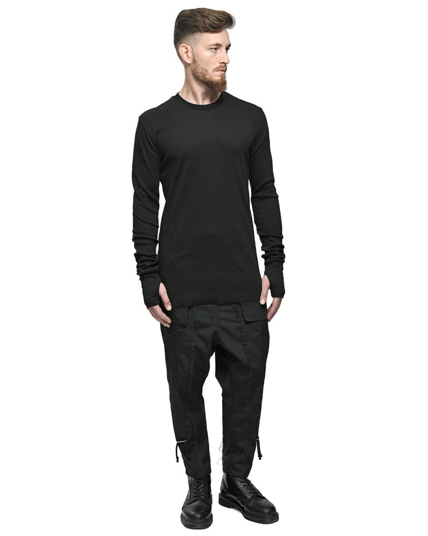 LAYERED RIB LONG SLEEVE T-SHIRT