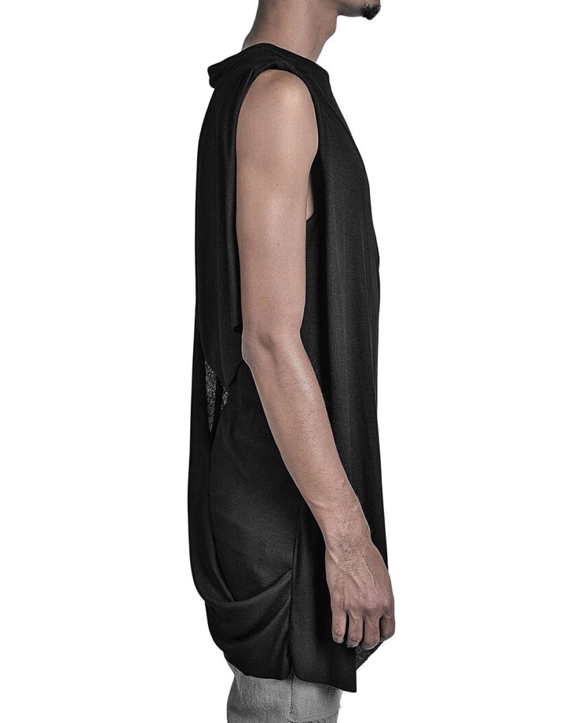 DRAPED LAYER SLEEVELESS TOP