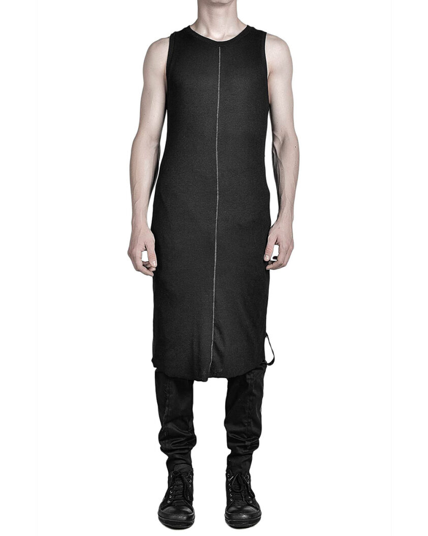 LONG LAYERED SCAR TANK TOP