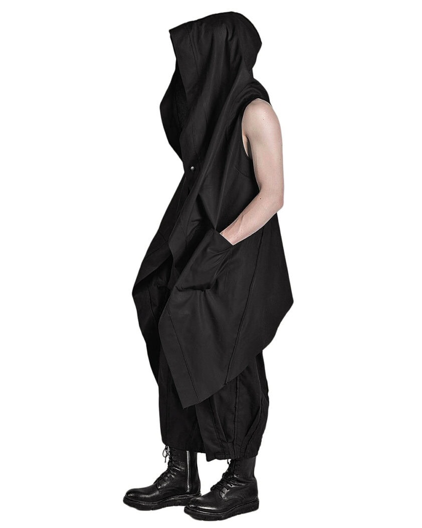 PANEL CONSTRUCT SLEEVELESS CARDIGAN