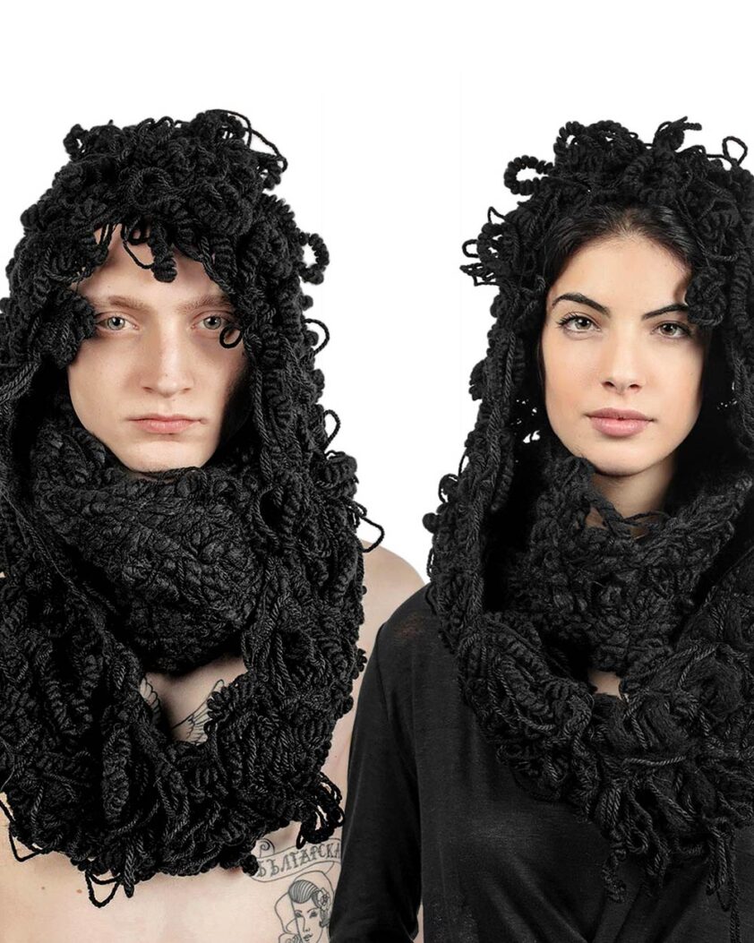 Black Fiber Bond Hood & Neck Warmer