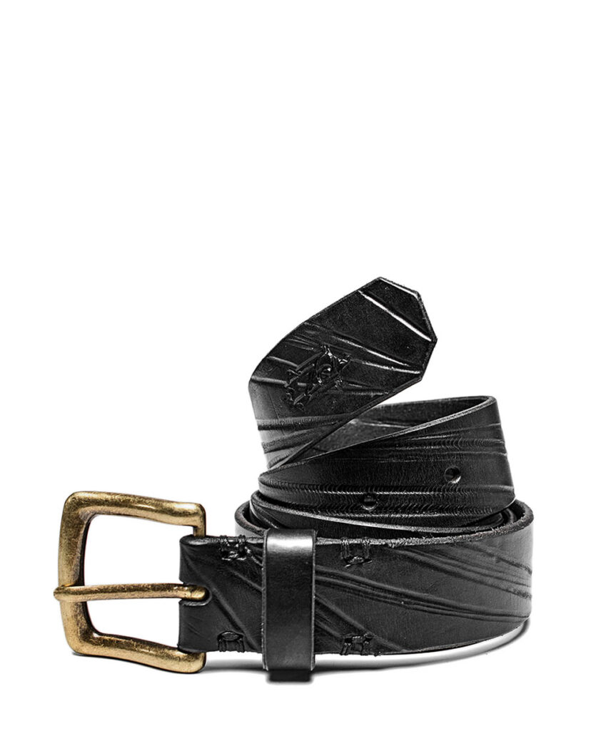 Linear Scar Brass Buckle Belt