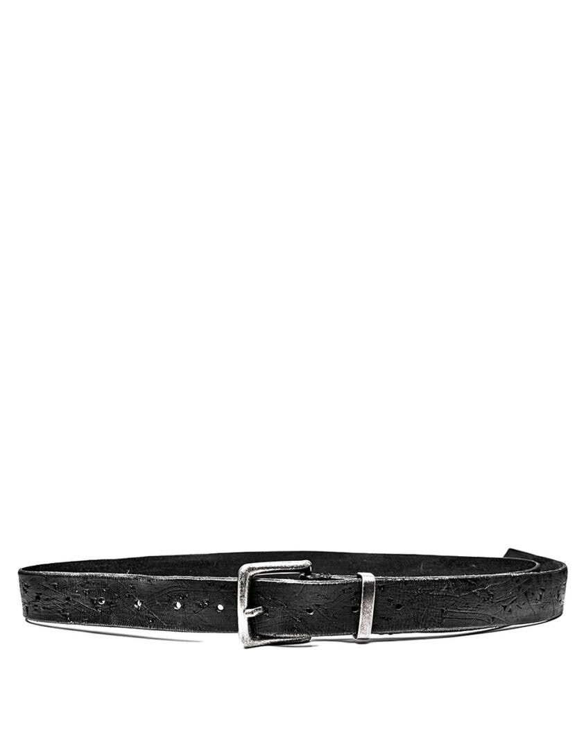 Hammered Textured Buckle Belt