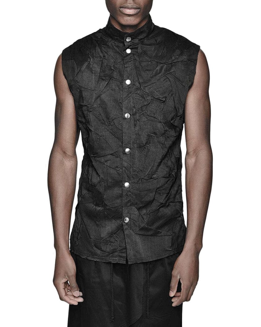 Crushed Sleeveless Shirt