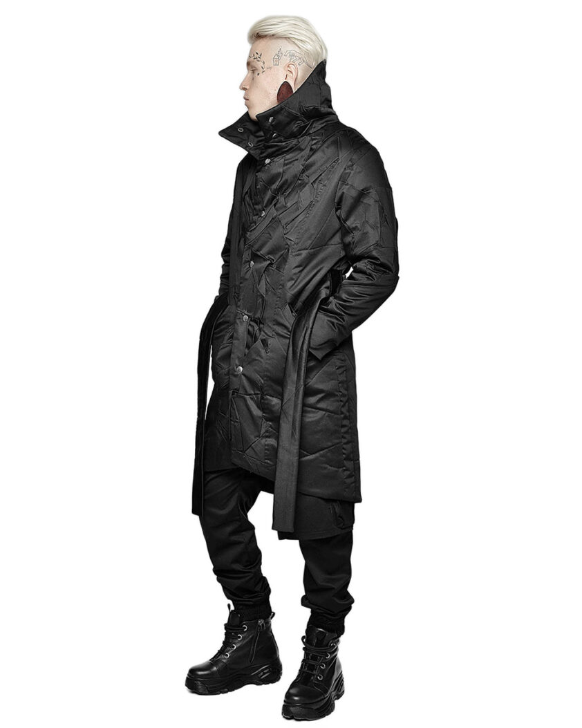 Crushed High Neck Wrapper Coat