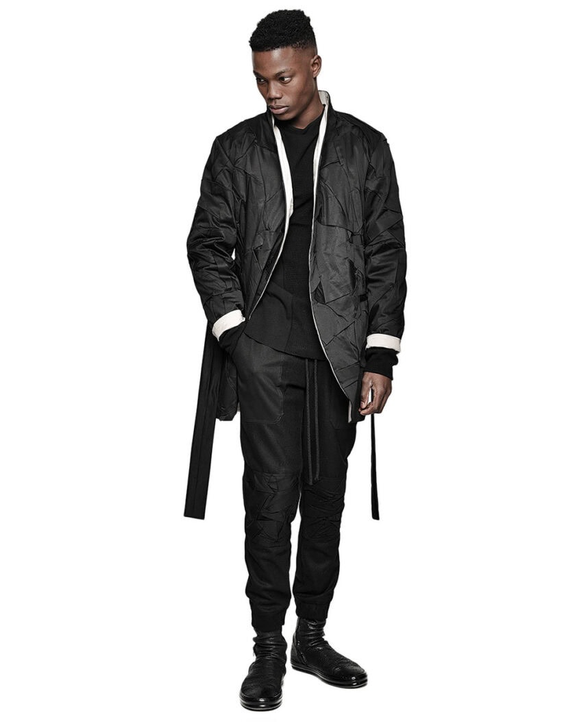 Crushed Tech Wrapper Coat