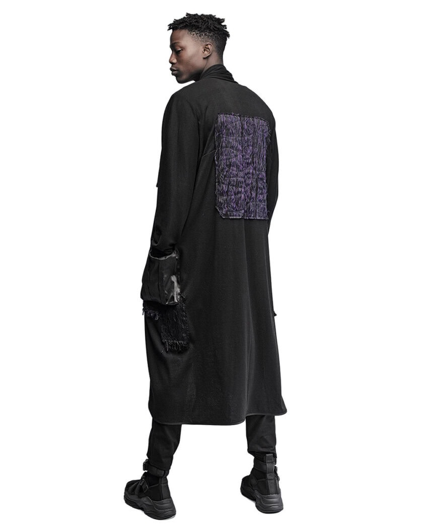 Artwork Long Draped Cardigan