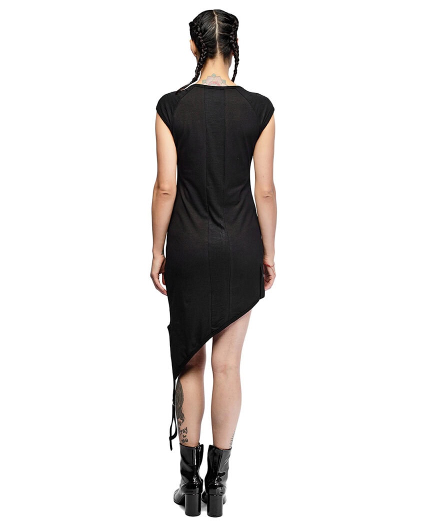 Asymmetric Short Sleeve Dress Top