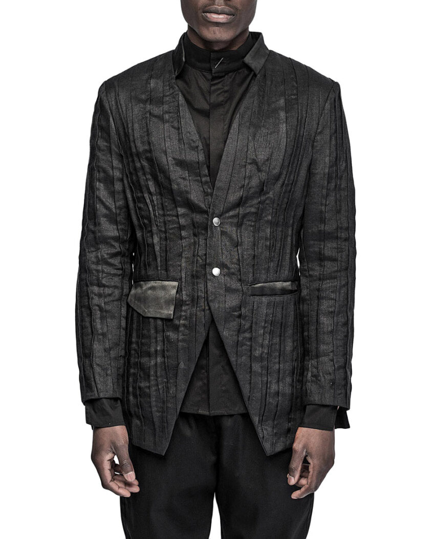 Linear Crushed Technique Blazer Jacket