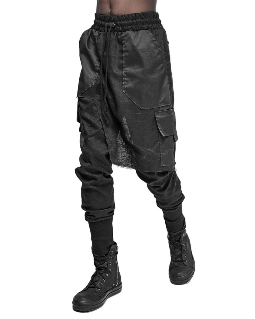 Quark Linen Cargo Layered Skirt Trousers