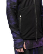 Wave Segment Dyed Violet Zip Sweatshirt