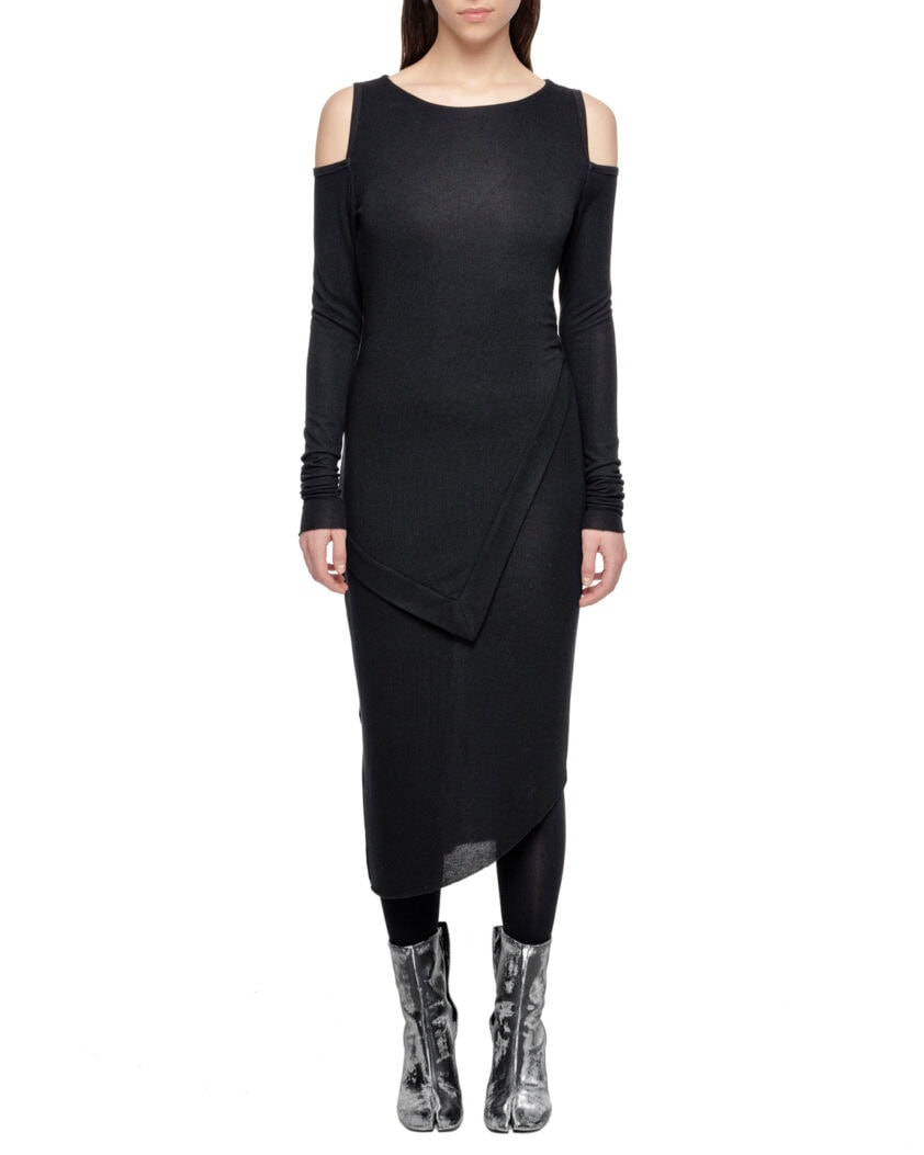 Angular Layered Open Shoulders Dress