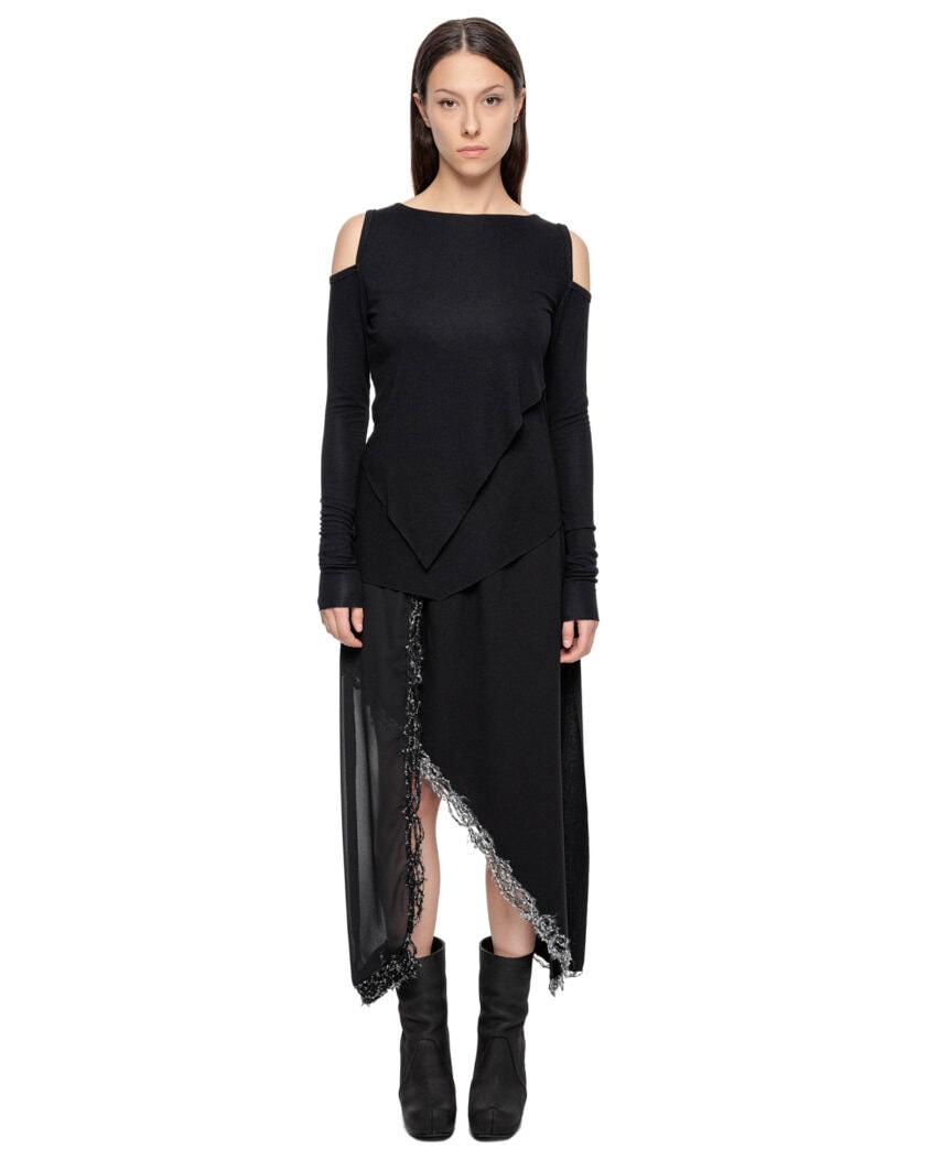 Aspect Silk & Wool Fiber Bond Blend Skirt