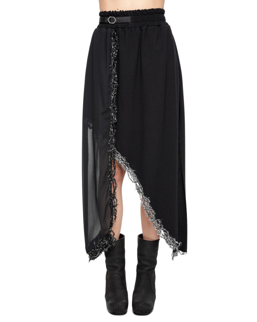 MINOAR.COM | Layered Wool & Silk Skirt
