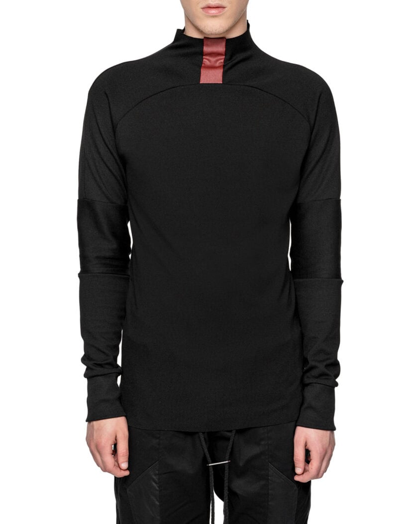 Red Charge Long Sleeve Construct Top