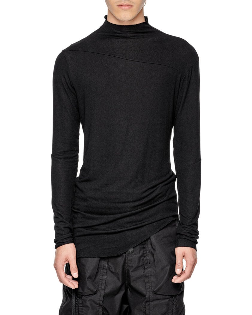 Seamless Collar Long Sleeve Top