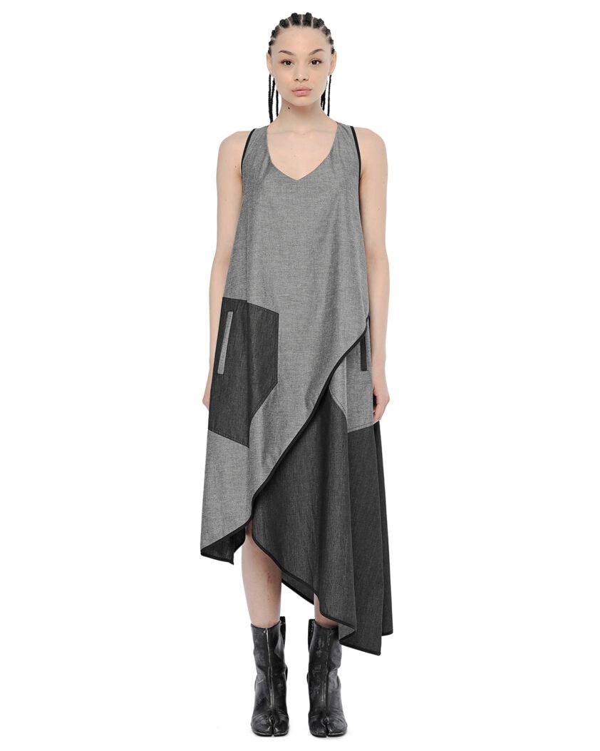 Contrast Segment Layered Dress