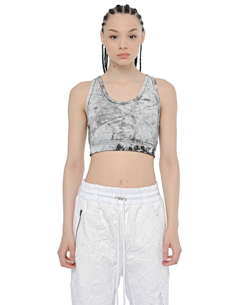 Object Dyed Rib Knit Crop Top