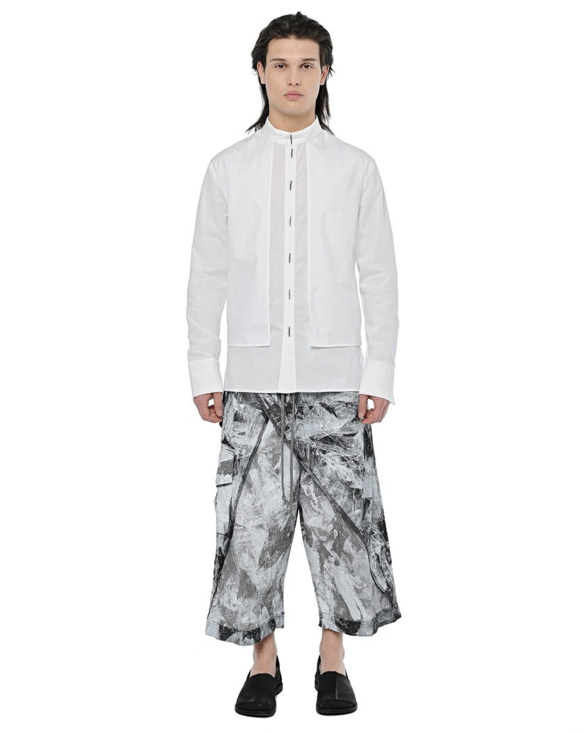 Stage Standing Collar Linear Shirt