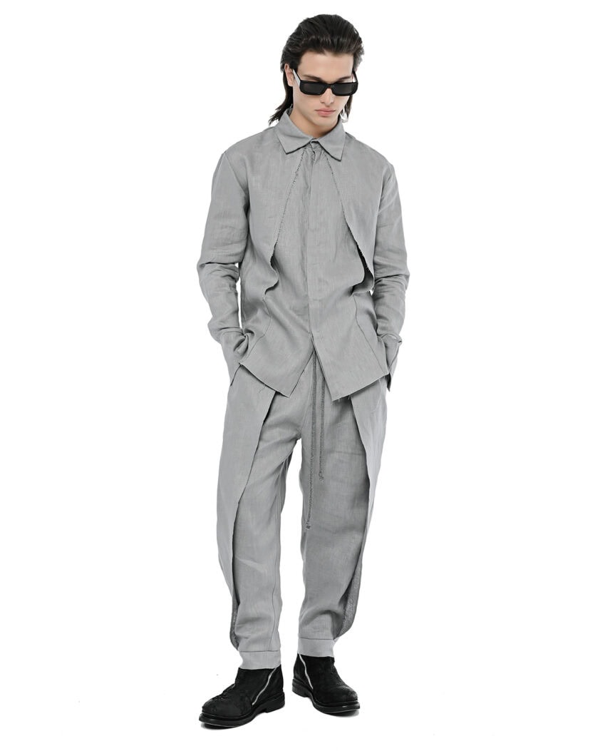 Trigon Layered Linen Trousers