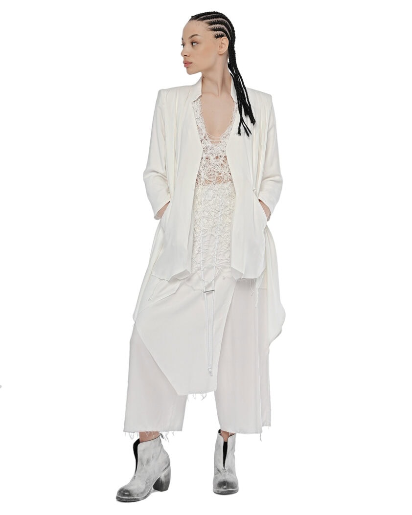 Wide Layered Crushed Crop Pants