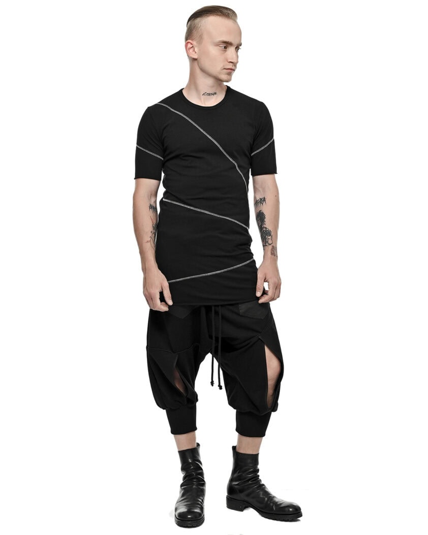 Contrast Segment Panel T-Shirt