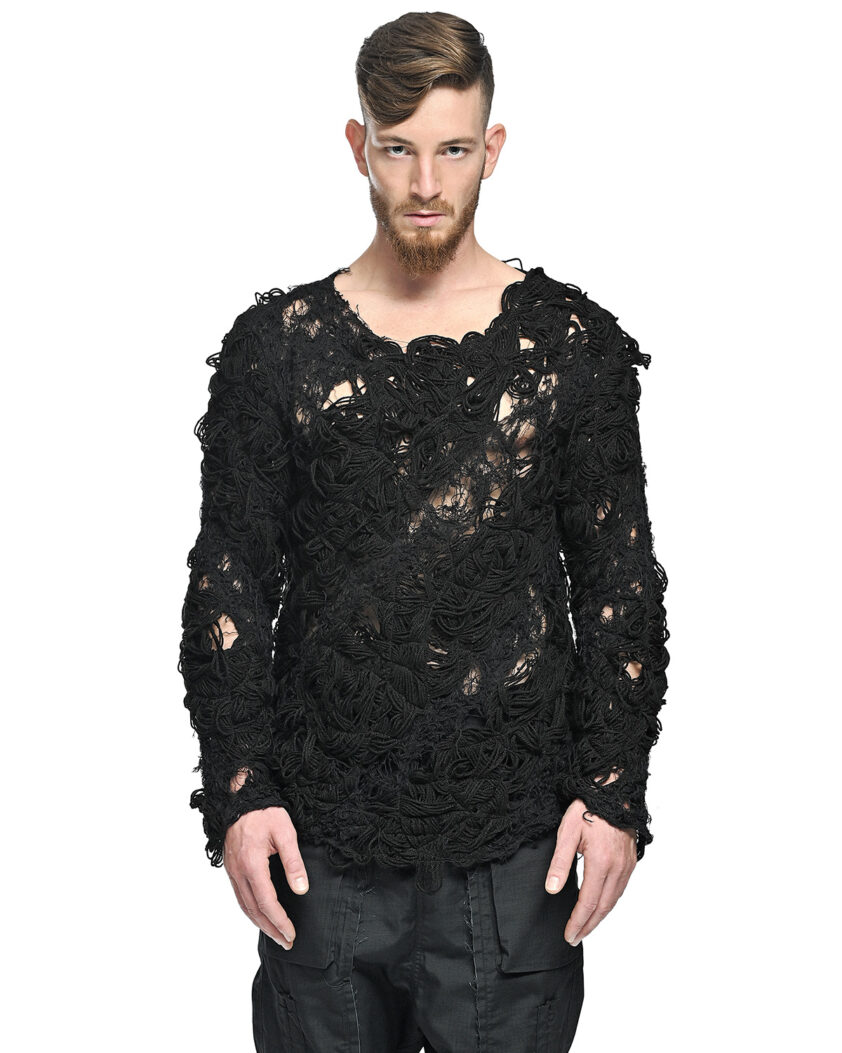 FIBER BOND DIAGON BLEND SWEATER