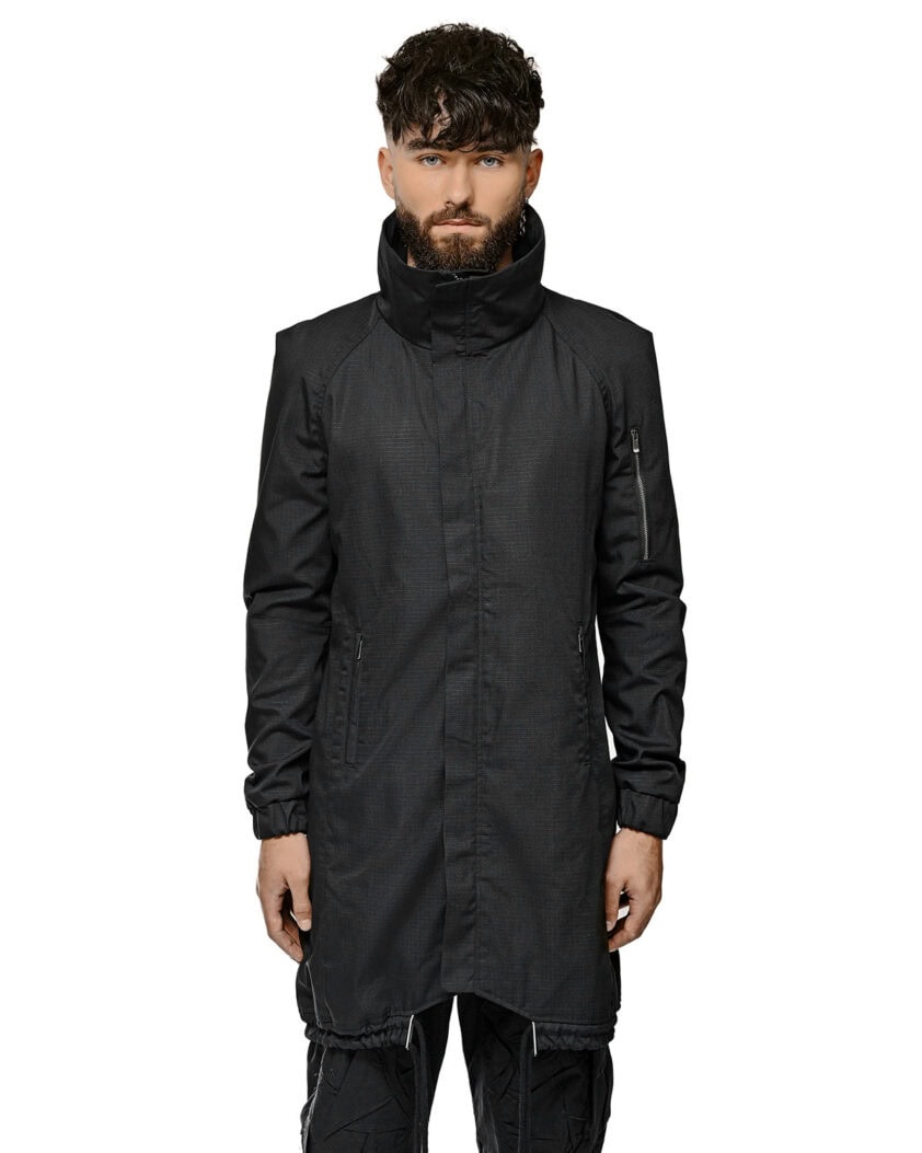 Ripstop Hexagon Black Parka