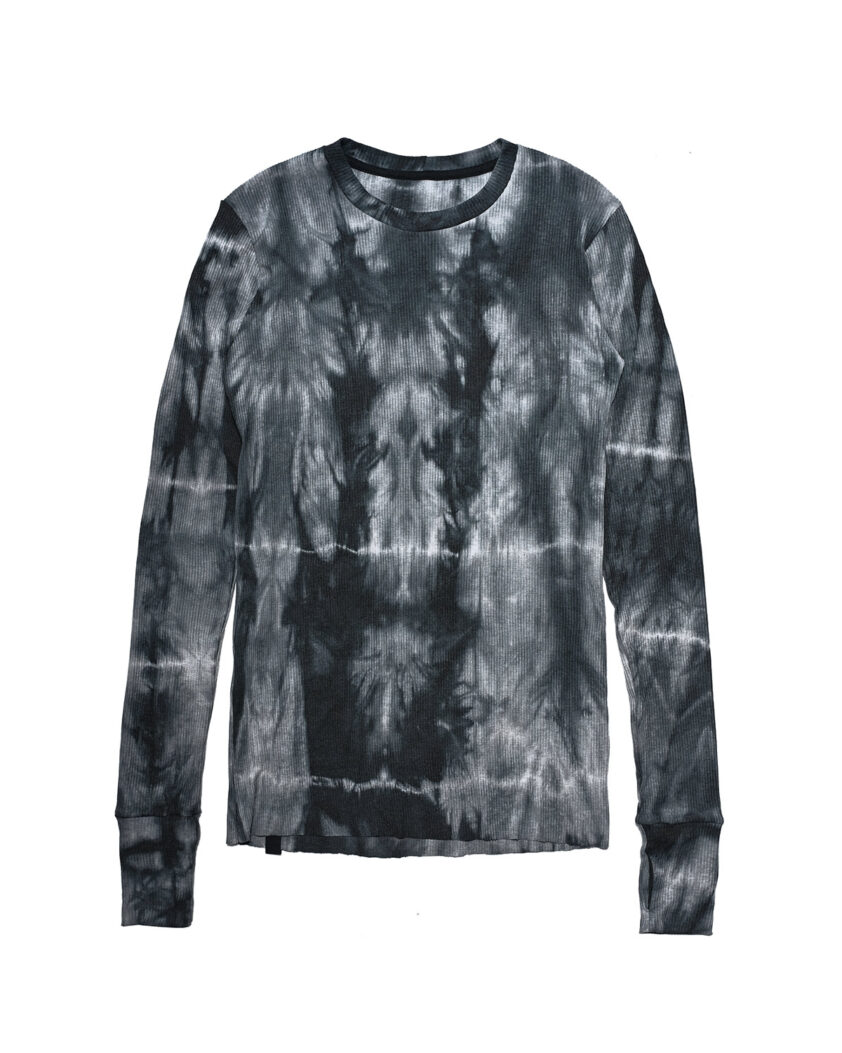 Contrast Indigo Long Sleeve Top