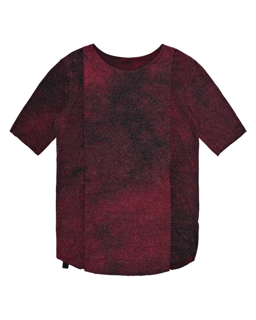 Layers Red Moss Cloud Dyed T-Shirt