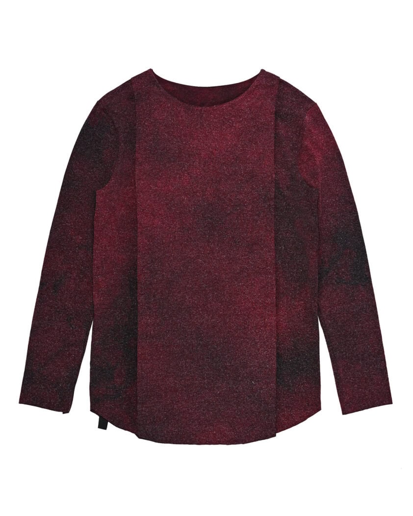 Layers Red Moss Cloud Dyed Top