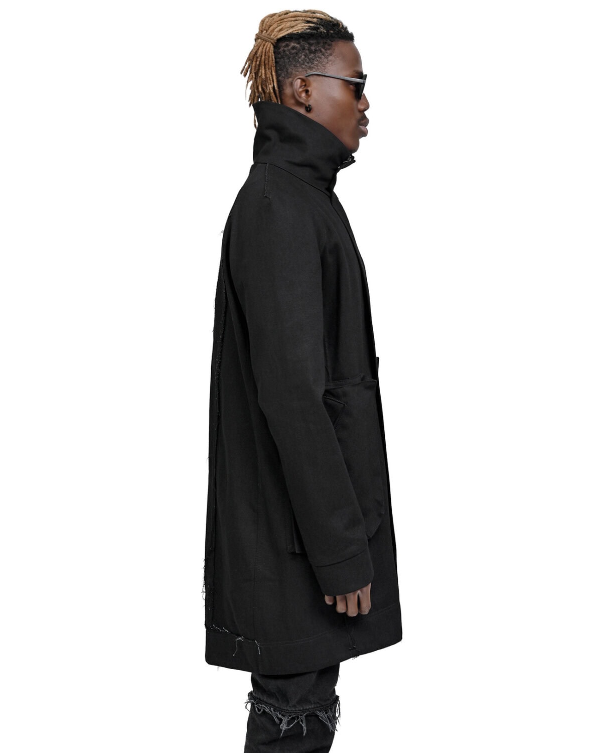 Black Denim Hexa High Parka