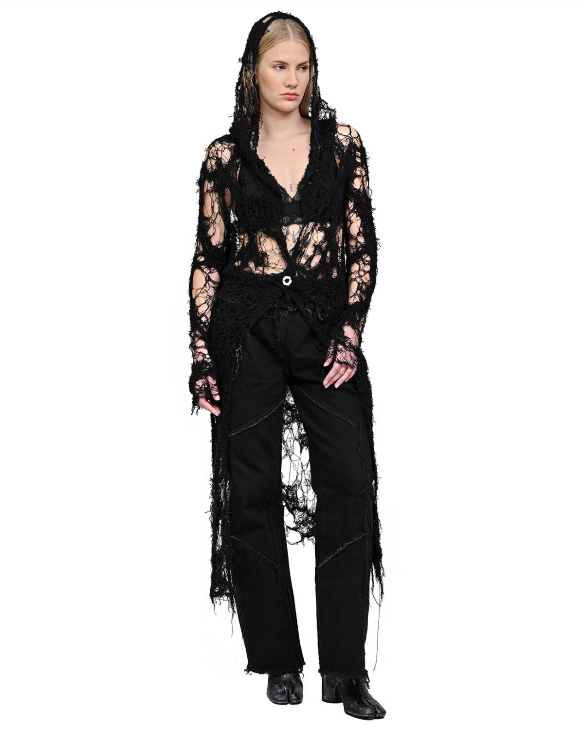 Fiber Bond Long Sheer Cardigan