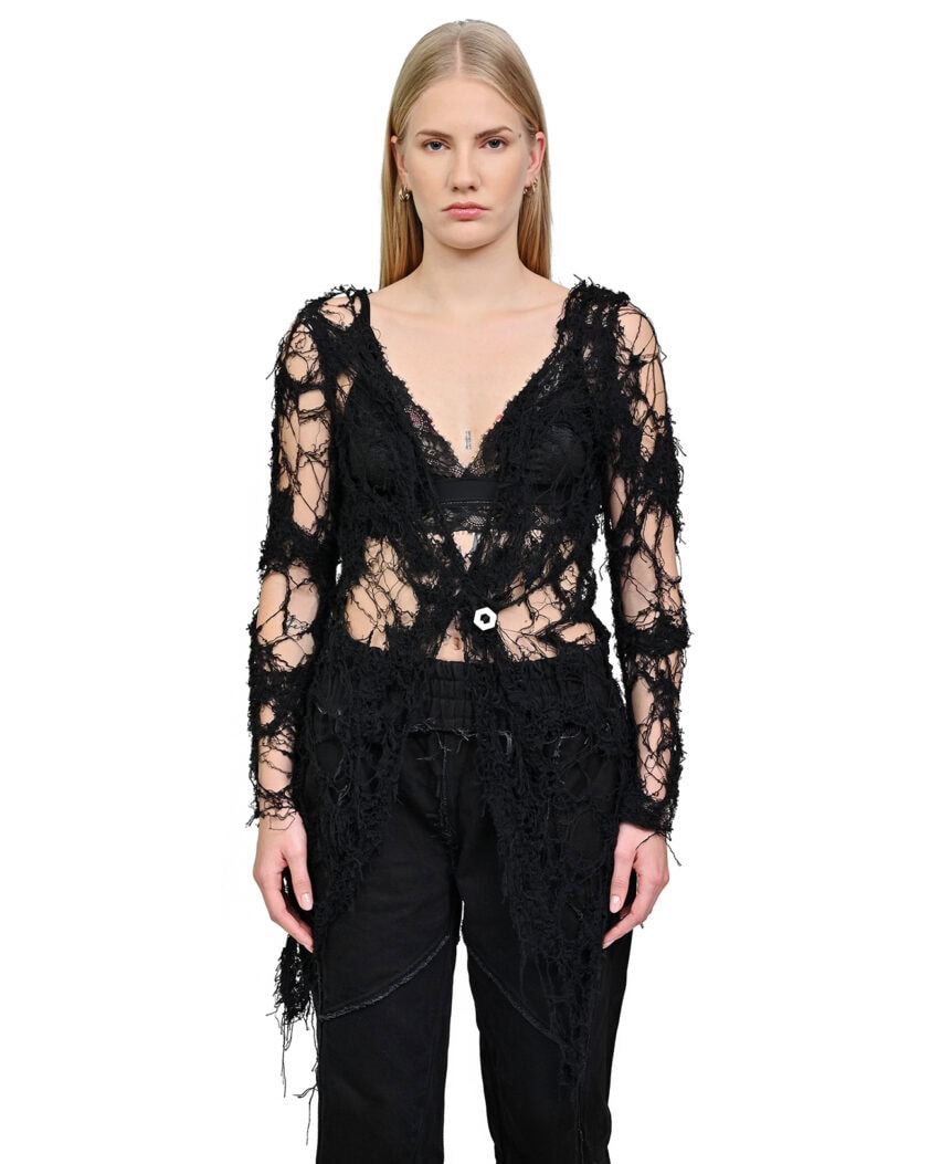 Fiber Bond Sheer Cardigan