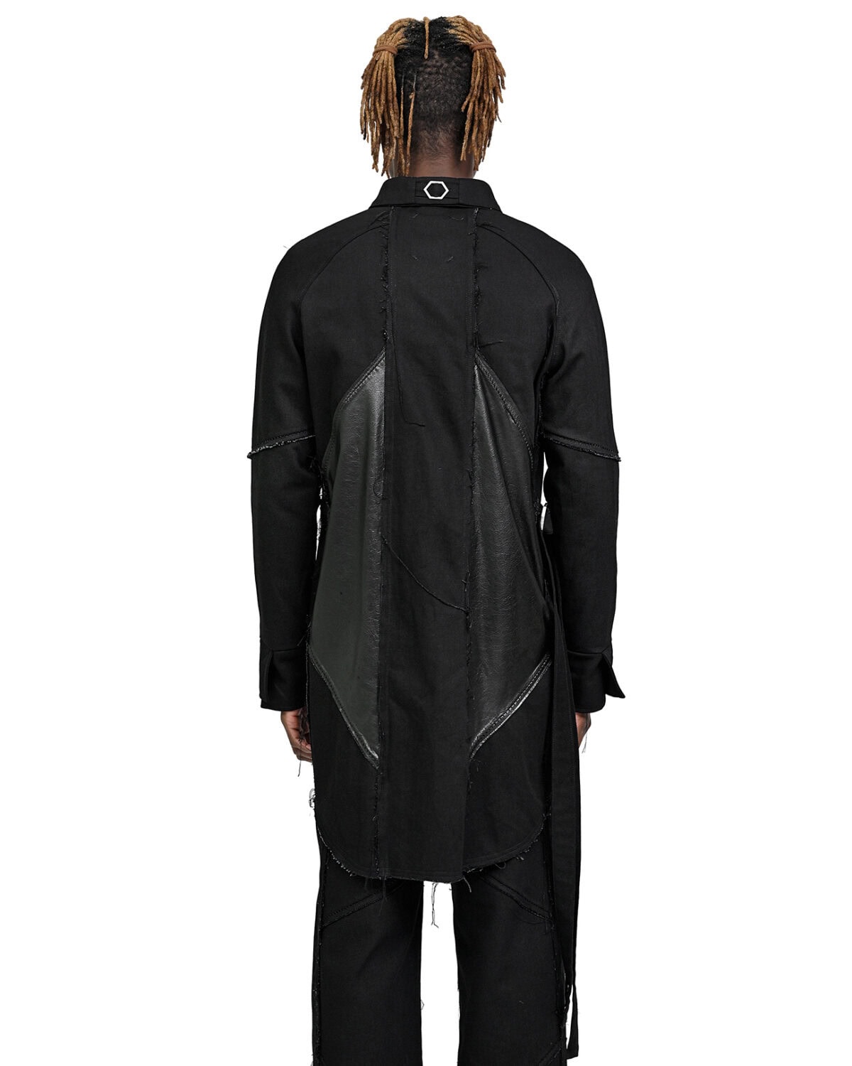 Leather Denim Hexa Shirt Jacket