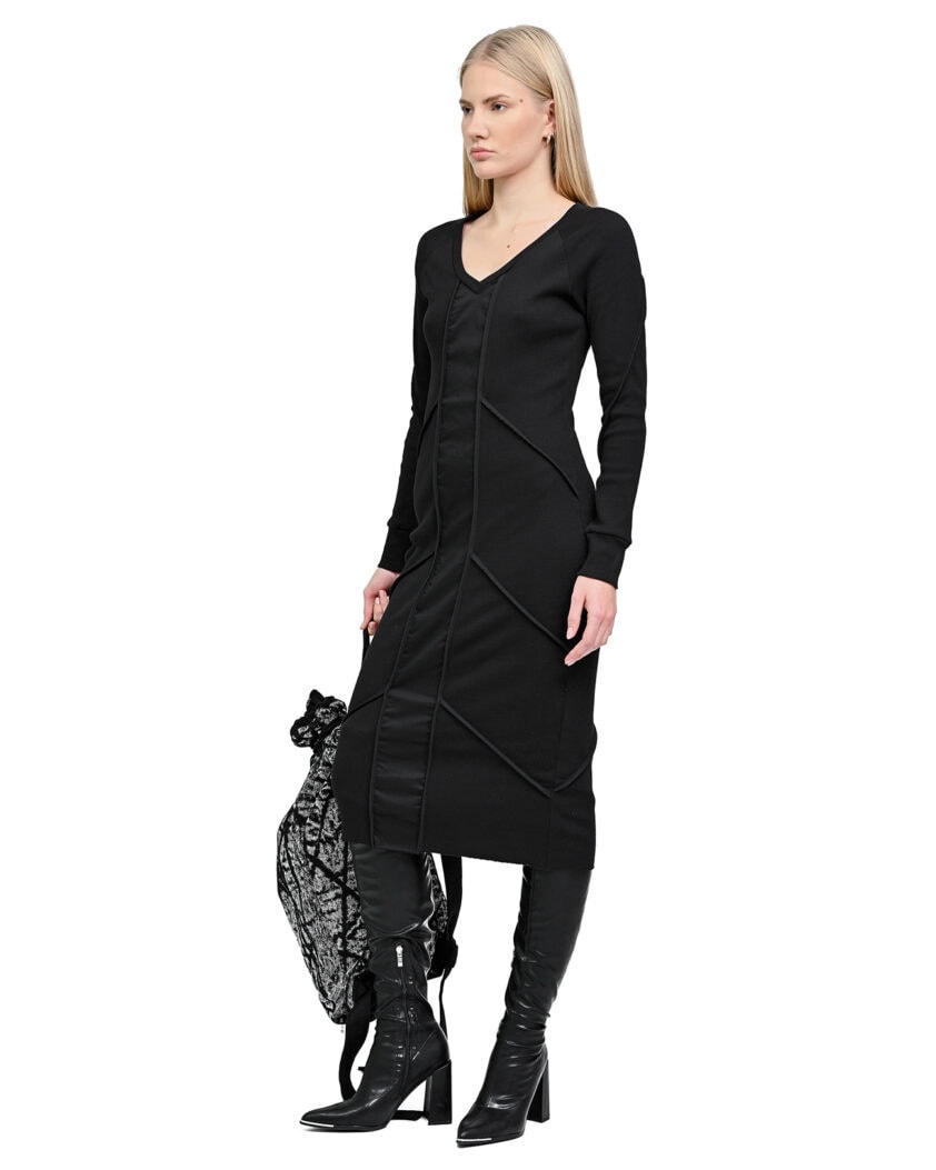 Particle Angled Long-sleeve Dress