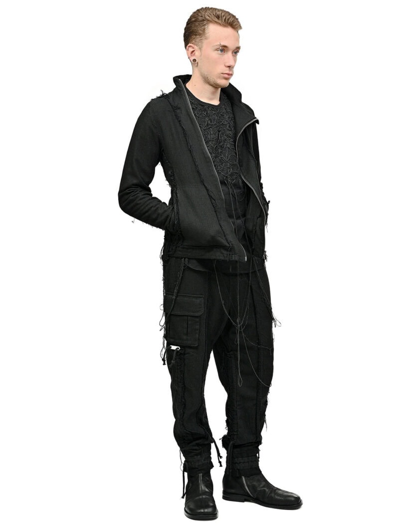 Diagonal Zip Construct Jacket