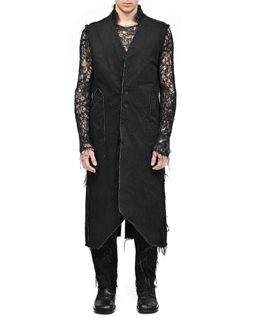 Long Denim Hexa Vest