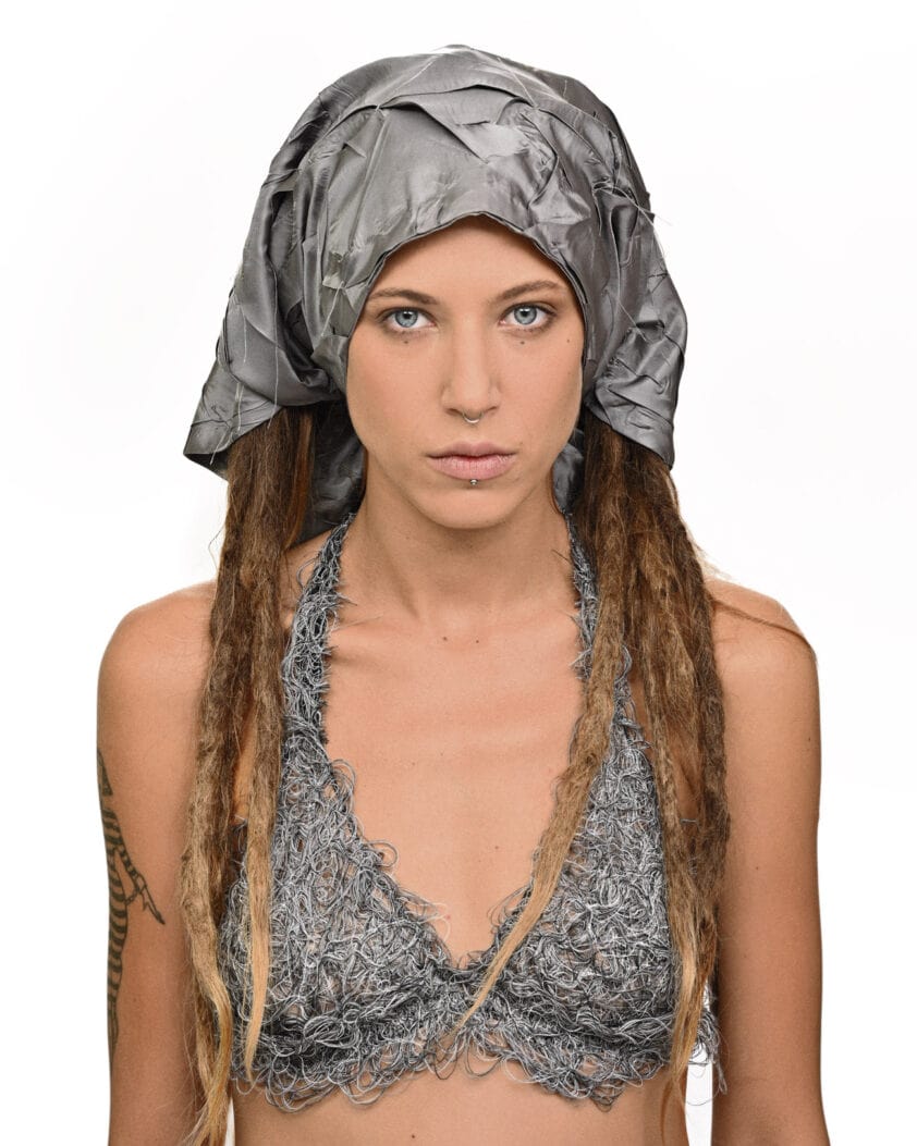 Chroma Triangle Scarf Crush Headpiece