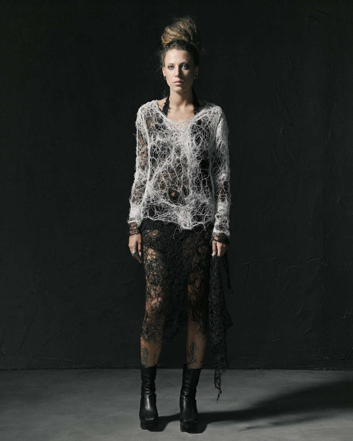 Fiber Bond Web Long-Sleeve Sundress