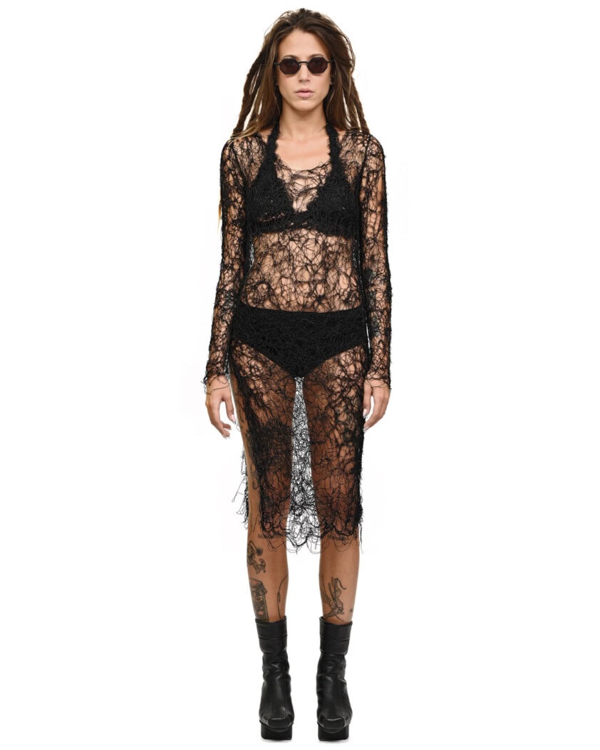 Fiber Bond Web Long-Sleeve Sundress