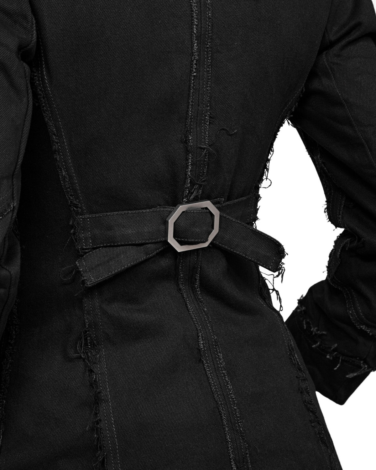 Angular Denim Washed Collar Coat