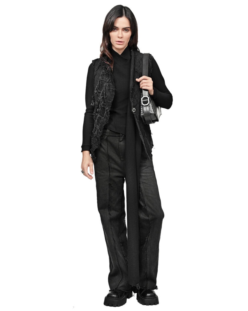 Construct Denim Washed Pants