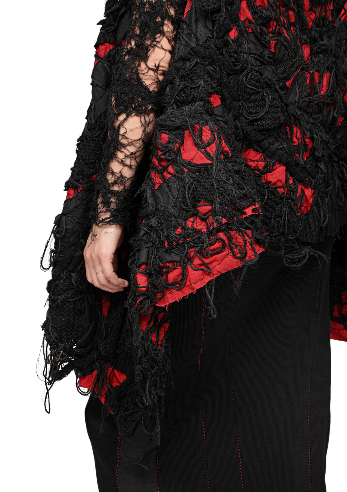 Fiber Bond Patch Volume Sleeveless Cardigan