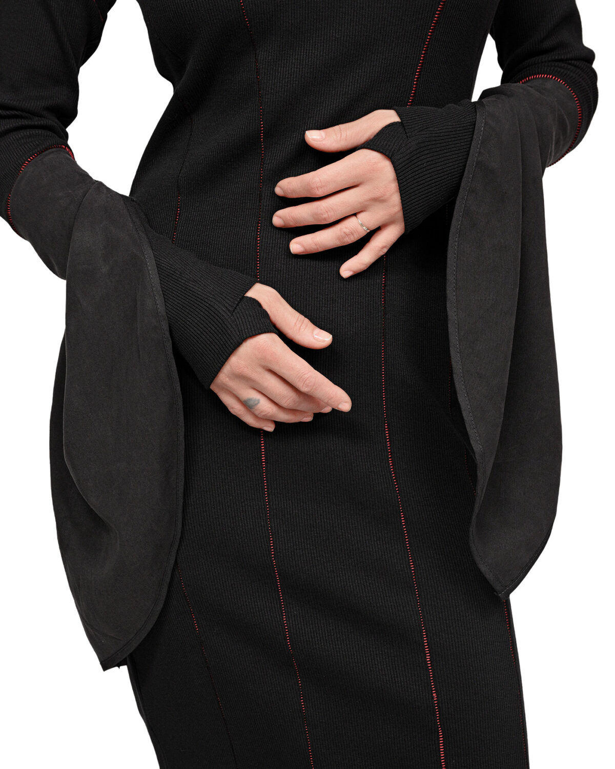 Rib Knit Lilium Turtleneck Dress