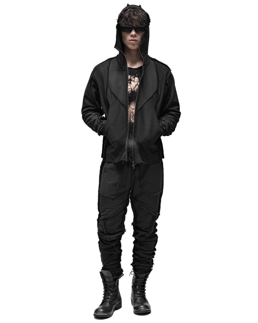 Reverse Edge Construct Zip Hoodie