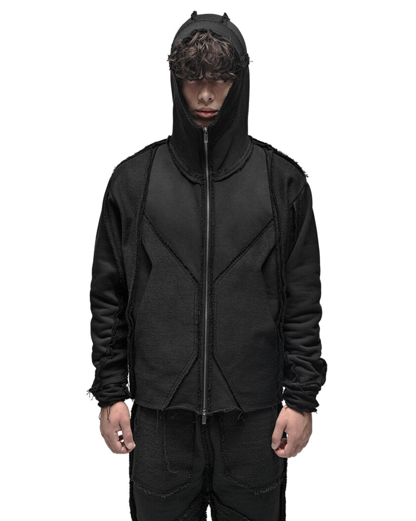 Reverse Edge Construct Zip Hoodie