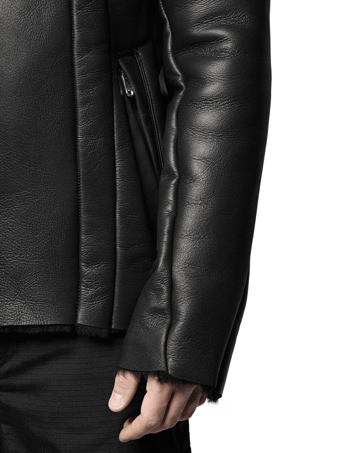 Shearling Multi-Cut Leather Jacket