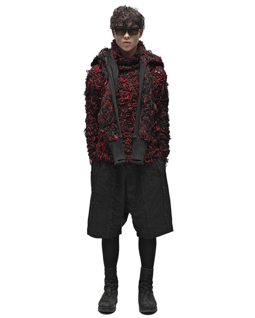 Multi-Cut Denim Washed Construct Shorts